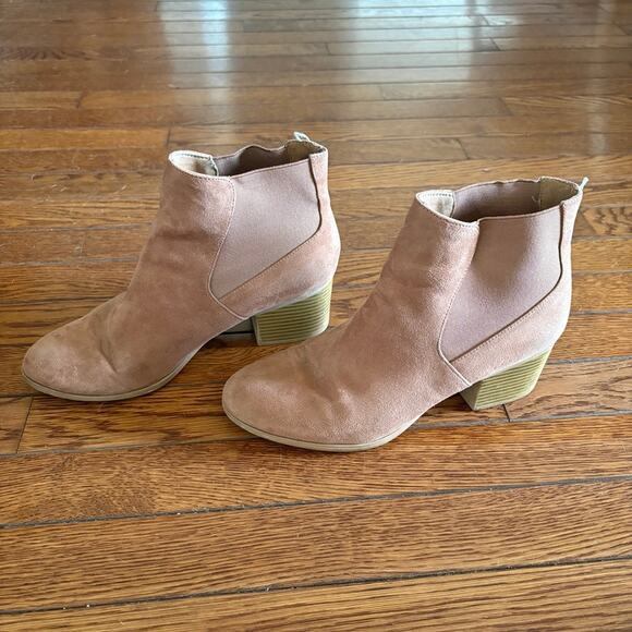 H&M Brown Suede Ankle Booties, size 8.5 - Picture 3 of 7
